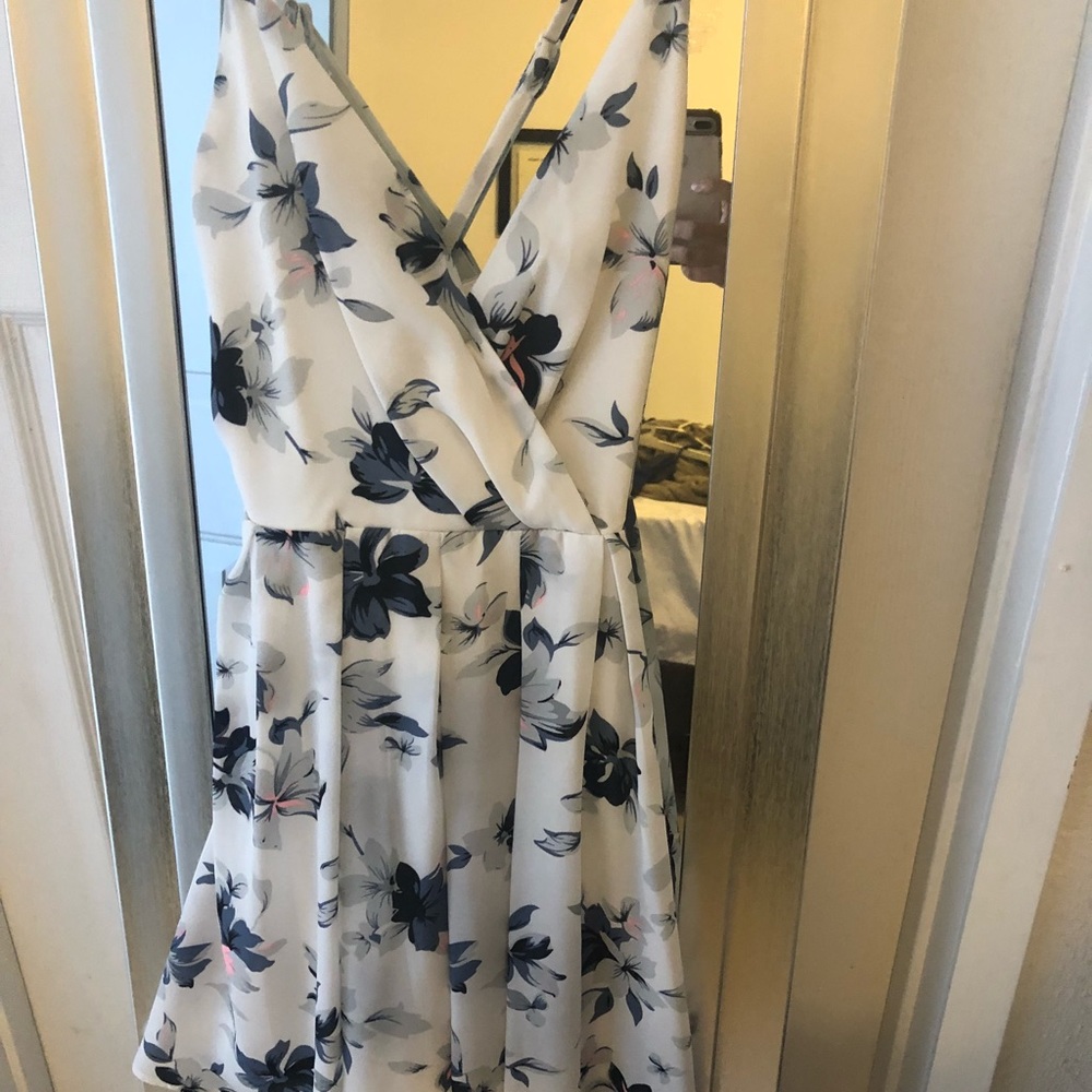 White floral dress